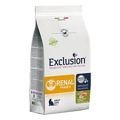 Exclusion Renal Diet Phase II sausas maistas katėms su kiauliena, žirniais ir ryžiais 1.5 kg