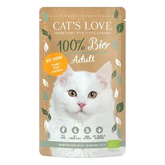 Cat's Love Bio drėgnas maistas katėms 6 x 100 g — 2 nuotrauka