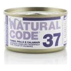 Natural Code 37 drėgnas maistas suaugusioms katėms su tunu, vištiena ir kalmarais, 85 g