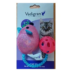 VADIGRAN Mouse ball žaislas katėms su katžole 21cm 2vnt — 2 nuotrauka