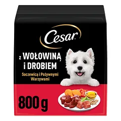 Cesar Adult sausas šunų maistas su šviežia jautiena, paukštiena ir daržovėmis, 800 g