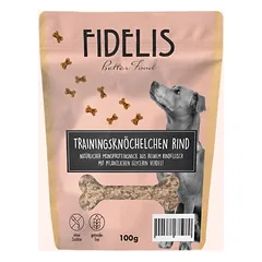 FIDELIS treniruočių kauliukai su jautiena, skanėstai šunims (100 g)