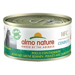 Almo Nature HFC Complete Adult vištiena su žaliosiomis pupelėmis, drėgnas maistas katėms 70 g — 2 nuotrauka
