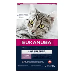 Eukanuba GF sausas maistas kačiukams, su lašiša, 10 kg