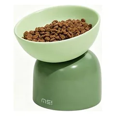 Zoomtopia Gamelle céramique surélevée chat vert 14cm anti-vomi