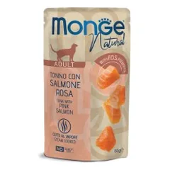 Monge Natural kons. pašaras suaugusioms katėms tunas, lašiša želėje 80g