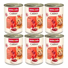 ANIMONDA Cat Carny Adult skonis: jautiena 6x400g 