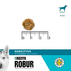 Bozita Robur Sensitive begrūdis su šiaurės elniu, sausas maistas šunims, > 10 kg — 2 nuotrauka