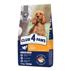 Club 4 Paws Premium Light sausas pašaras su kalakutiena vidutinių ir didelių veislių šunims