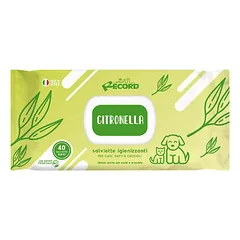 Record 40 drėgnų servetėlių Maxi, su citronelėmis parduotuvėje 1petshop.lt