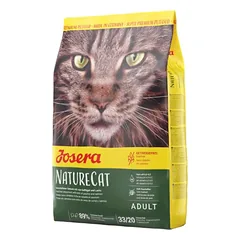 Josera NatureCat sausas begrūdis pašaras jautrioms katėms su vištiena ir lašiša, 400 g