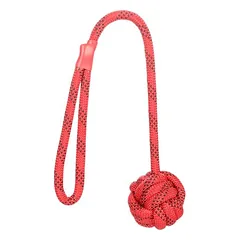 Flamingo Hundespielzeug Vokas Zugseil mit Ball schwarz/rot