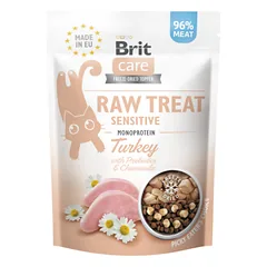 Brit Care Cat Raw skanėstas katėms Sensitive 40g