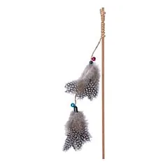 Quapas Cat Toy Fishing Rod Feather Double