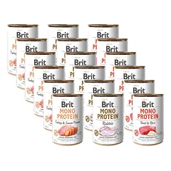 BRIT MONO PROTEIN Mišrių skonių 18x400g