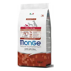 Monge Mini Puppy and Junior Monoprotein su ėriena ir ryžiais, sausas maistas šuniukams 2,5 kg