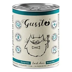 GUSSTO Fresh Deer 400 g šviežias elnias, monoproteininė drėgna dieta katėms