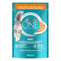 Purina One Cat Adult su vištiena ir šparaginėmis pupelėmis 85g nuotrauka