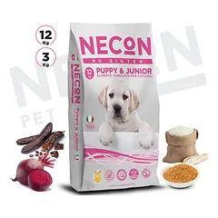 NECON PUPPY & JUNIOR su kiauliena Šuniukų ėdalas