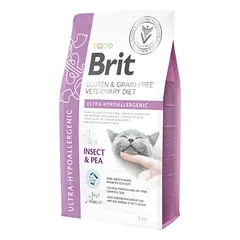 Brit GF Veterinary Diets Cat Ultra-Hypoallergenic sausas maistas katėms 2kg