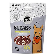 Mr.Bandit Dog Steaks ėriena su antimi 500 g
