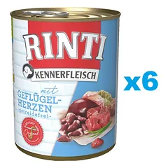 RINTI Kennerfleisch Poultry hearts paukštienos širdelės 6x400 g