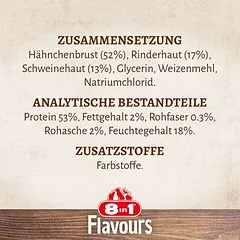 8in1 Triple Flavour Ribs kramtomosios lazdelės, skanėstai šunims, 80 - 124 g — 4 nuotrauka