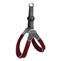 Coralpina Cinquetorri Harness Wine - lengvi tinklelio petnešos mažiems ir vidutiniams šunims, vyšninės raudonos spalvos