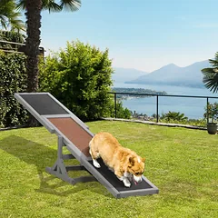 Šunų sūpuoklės agility treniruotėms, neslystančios, iki 30 kg, 180 x 30 x 30 cm, pilkos — 2 nuotrauka