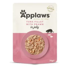 Applaws Tuna Fillet with Prawn konservai drebučiuose katėms - Vet1