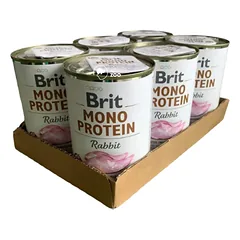 Brit Care Mono Protein Rabbit konservai šunims rinkinys, 6x400g