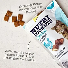 GimCat Nutri Pockets Dental su paukštiena, skanėstai katėms — 4 nuotrauka
