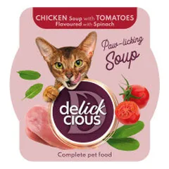 Delickcious Soup sriuba su vištiena, pomidorais ir špinatais katėms