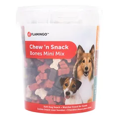 Flamingo Chew'n Snacks Mini Bones Mix - treniruočių skanėstai šunims, įvairių skonių