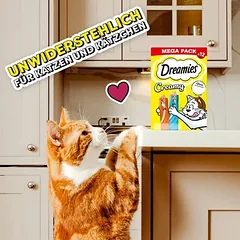 Dreamies Creamy Snacks su višta ir lašiša, skanėstai katėms — 5 nuotrauka