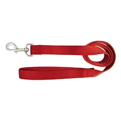 Hamilton Single Thick Leash Short - nailoninis pavadėlis vidutinio dydžio ir didelių veislių šunims, plotis ilgis 122 cm, Czerwony / 25mm — 5 nuotrauka