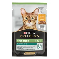 Purina Pro Plan Maintenance Sterilized Konservuotas maistas sterilizuotoms katėms (gabalėliai padaže) (su vištiena) 85 g 26 vnt.