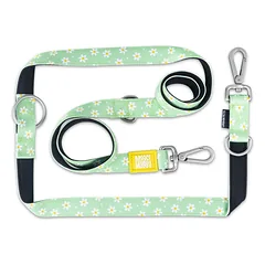 Max&Molly Multi-Leash Margarite - reguliuojamas pavadėlis šunims, ramunėlių raštas, 200 cm — 4 nuotrauka