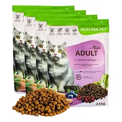 Lecker.Pet® Mia's Adult Volaille savoureuse Nourriture sèche pour chats