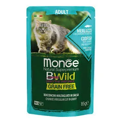 Monge BWild Adult konservai su menke, krevetėmis ir daržovėmis katėms