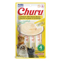 Churu su vištiena ir sūriu – kreminis skanėstas katėms, 4 x 14 g