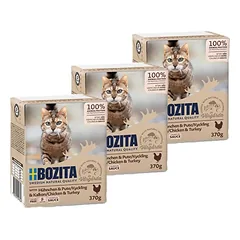 BOZITA Cat Viščiukas ir kalakutas padaže 3x370g