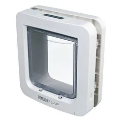 TRIXIE kačių durelės su "SureFlap" 4 krypčių identifikavimo sistema, baltos spalvos