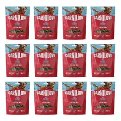 CARNILOVE Dog Soft Snack Trout 12x200g minkšti skanėstai su upėtakiu suaugusiems šunims