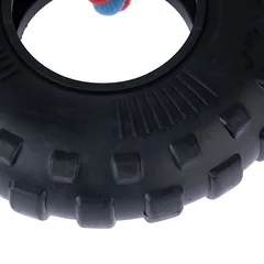 TIAKI guminė padanga su virve, žaislas šunims, Vidutiniams 11–25 kg — 5 nuotrauka