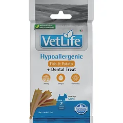 FARMINA Vet Life Treat Hypoallergenic Fish Mini 60 g (7 vnt.) dantų skanėstai mažų veislių šunims