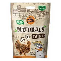 Mr. Bandit Naturals Mini Turkey papildomas maistas šunims su kalakutiena, 80 g