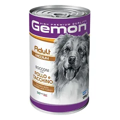 Gemon medium adult konservuotas pašaras su vištienos ir kalakutienos gabaliukais 1250g
