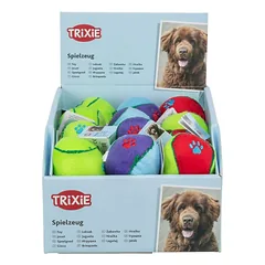 TRIXIE žaislas Kamuolys, pliušas, 6 cm, įv. spalvų (pak.24) — 4 nuotrauka