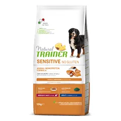 Natural Trainer Sensitive Adult Medium & Maxi Salmon sausas maistas su lašiša šunims - Pet24